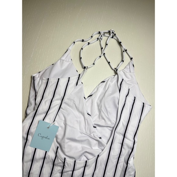 CUPSHE Stay Young Stripe One-Piece Swimsuit | NWT Size - L - Picture 9 of 12